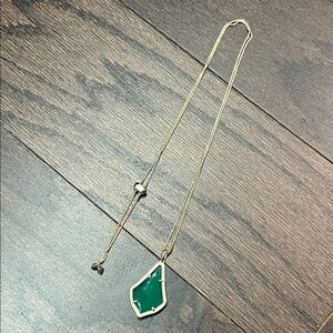 Kendra Scott Alex Pendant Emerald Green Necklace